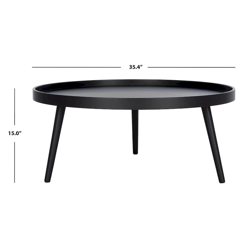Round Tray Top Coffee Table - 35.4"W x 35.4"D x 15"H