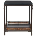 Akzentbeistelltisch aus Weidengeflecht mit Holzplatte – 22 x 22 x 25,2 Zoll – 22B x 22T x 25H Zoll