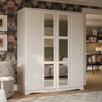 100% Solid Wood Regal 4-Door Wardrobe Armoire by 