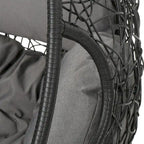 Wasserdichter Outdoor-Hängesessel aus Polyrattan mit Kissen, Hängesitz – 136 kg Tragkraft