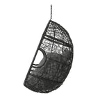Wasserdichter Outdoor-Hängesessel aus Polyrattan mit Kissen, Hängesitz – 136 kg Tragkraft