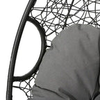 Wasserdichter Outdoor-Hängesessel aus Polyrattan mit Kissen, Hängesitz – 136 kg Tragkraft