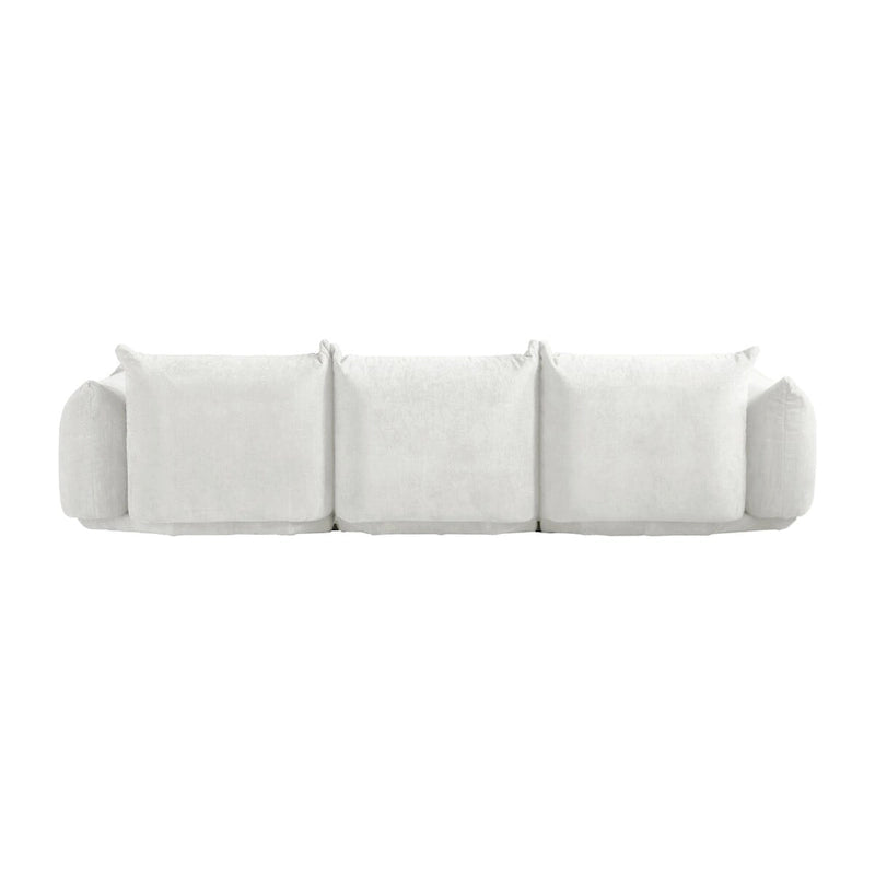3-Piece Chenille Sofa Set with Ottoman – Armchair, Loveseat & 3-Seater Couch