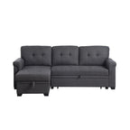 84-inch Reversible Sleeper Sectional Sofa with Storage Chaise