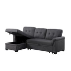 84-inch Reversible Sleeper Sectional Sofa with Storage Chaise
