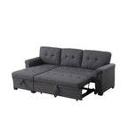 84-inch Reversible Sleeper Sectional Sofa with Storage Chaise