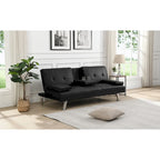 Holz-Schlafsofa mit Armlehne und zwei Haltern