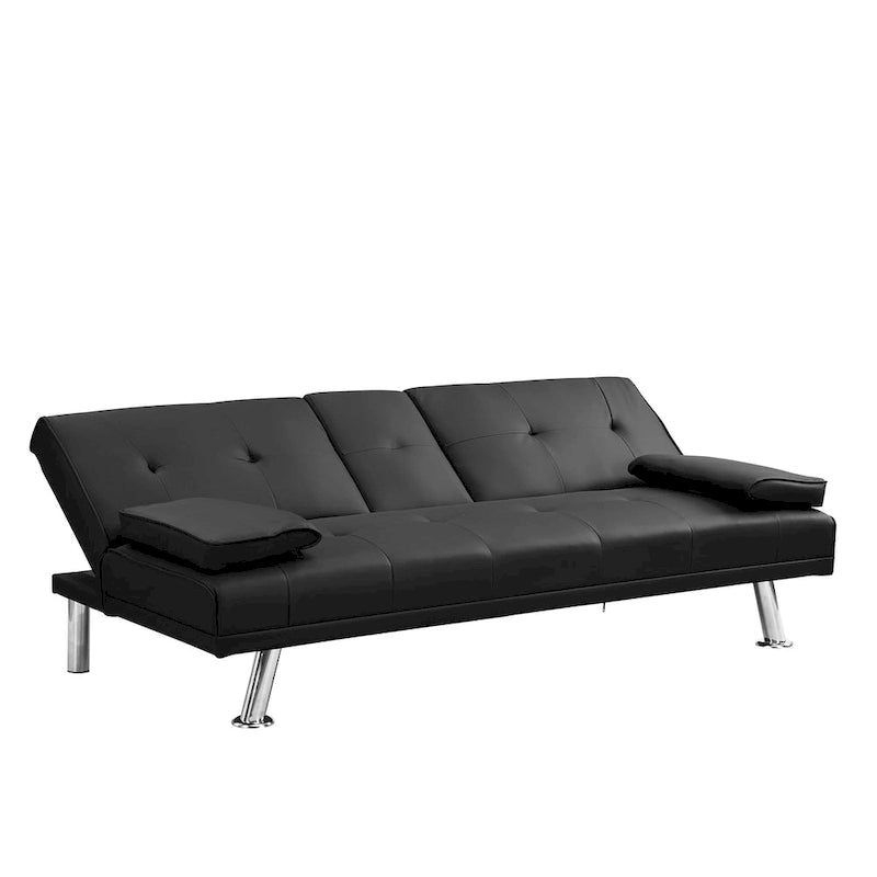 Holz-Schlafsofa mit Armlehne und zwei Haltern