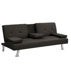 Holz-Schlafsofa mit Armlehne und zwei Haltern