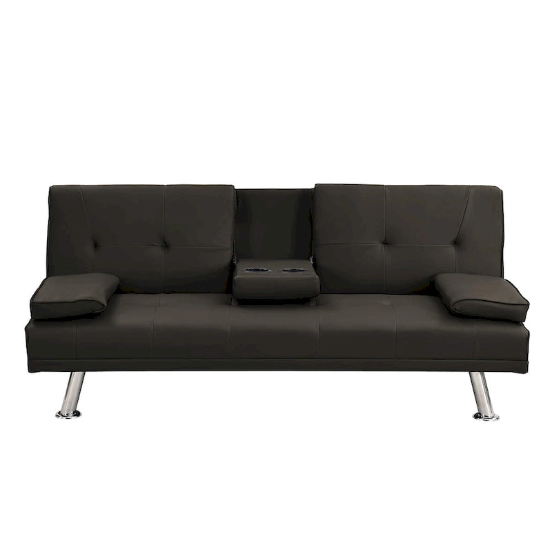 Holz-Schlafsofa mit Armlehne und zwei Haltern