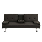 Holz-Schlafsofa mit Armlehne und zwei Haltern