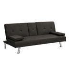 Holz-Schlafsofa mit Armlehne und zwei Haltern