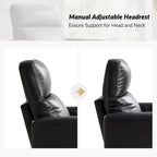 Genuine Leather Swivel Rocker Recliner (Set of 2)