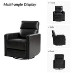 Genuine Leather Swivel Rocker Recliner (Set of 2)