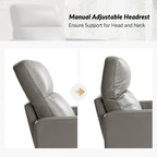 Genuine Leather Swivel Rocker Recliner (Set of 2)