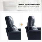 Genuine Leather Swivel Rocker Recliner (Set of 2)