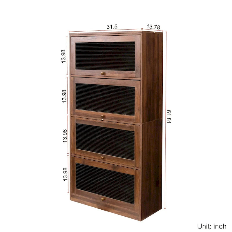 Büroschrank mit Glastüren
