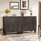 55 Zoll Sideboard, Holz-Buffetschrank mit verstellbarem Einlegeboden