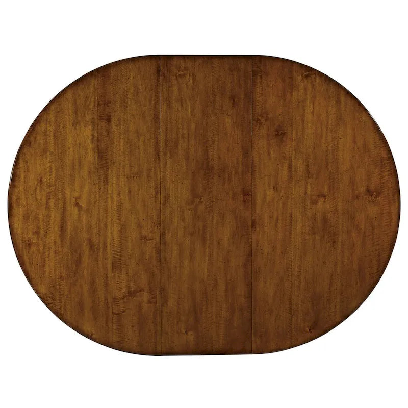 Round Pedestal Dining Table with 18" Leaf