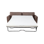 Faux Leather Sleeper Sofa with Memory Foam Mattress