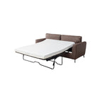 Faux Leather Sleeper Sofa with Memory Foam Mattress