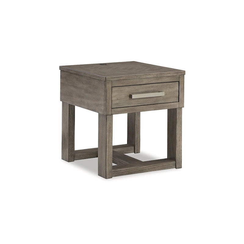 Braun/Grau Beistelltisch - 22B x 24T x 24H