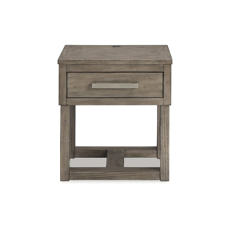 Braun/Grau Beistelltisch - 22B x 24T x 24H