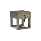 Braun/Grau Beistelltisch - 22B x 24T x 24H
