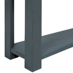 4-Drawer Console Table with Lower Shelf