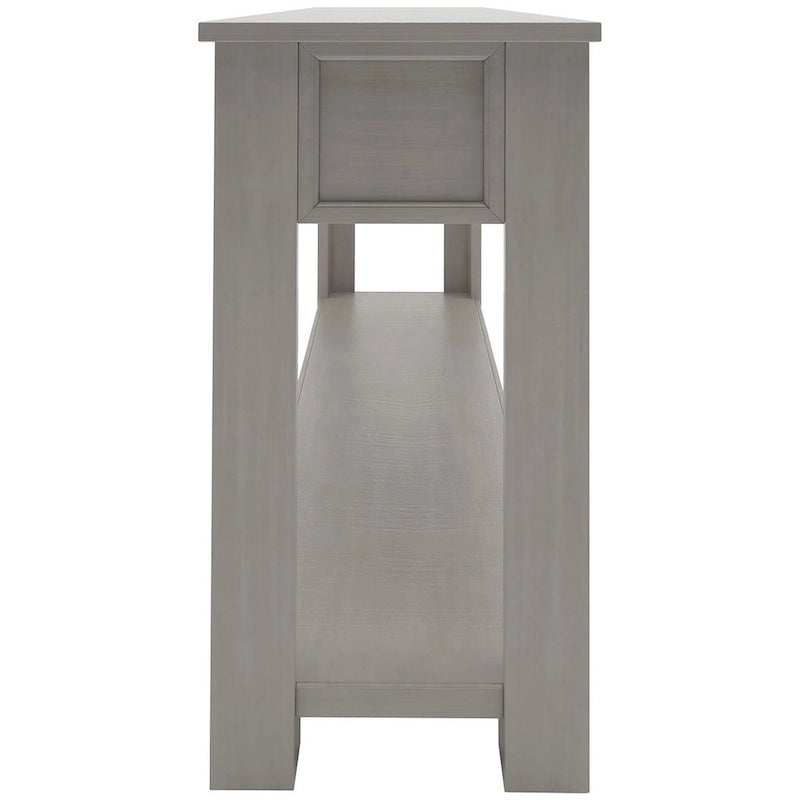 4-Drawer Console Table with Lower Shelf