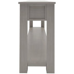 4-Drawer Console Table with Lower Shelf