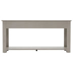 4-Drawer Console Table with Lower Shelf