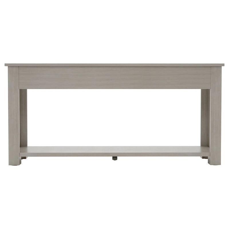 4-Drawer Console Table with Lower Shelf