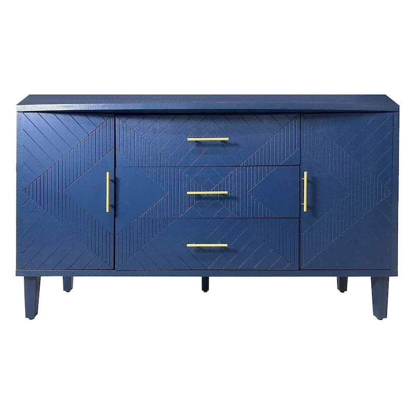 Stilvolles und funktionales Buffet-/Sideboard-Möbelstück mit geschnitztem Effekt