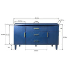 Stilvolles und funktionales Buffet-/Sideboard-Möbelstück mit geschnitztem Effekt