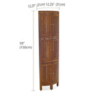 Three-Tier Corner Teak Bath Shelf